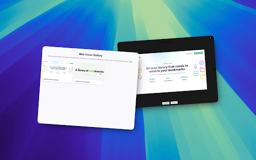 Web Cover Gallery  from Chrome web store to be run with OffiDocs Chromium online