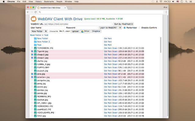 WebDAV Client With Drive  from Chrome web store to be run with OffiDocs Chromium online