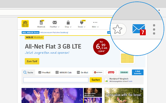 WEB.DE MailCheck  from Chrome web store to be run with OffiDocs Chromium online