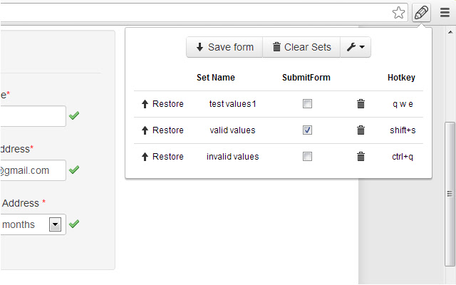 Web Developer Form Filler  from Chrome web store to be run with OffiDocs Chromium online