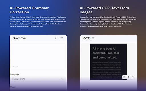 Web Ease AI: ChatGPT AI Assistant | GPT 4o, Claude 4, o1  More!  from Chrome web store to be run with OffiDocs Chromium online