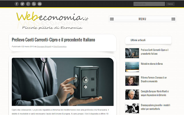 Webeconomia.it  from Chrome web store to be run with OffiDocs Chromium online