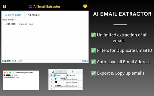 Web Email Hunter  from Chrome web store to be run with OffiDocs Chromium online