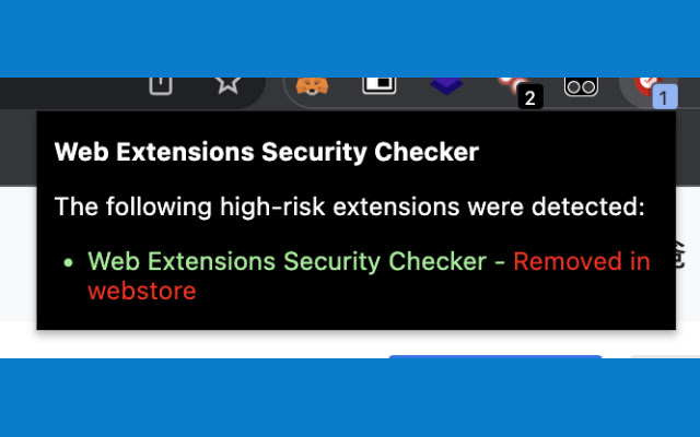 Web Extensions Security Checker  from Chrome web store to be run with OffiDocs Chromium online