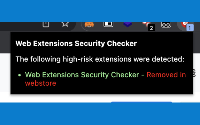 Web Extensions Security Checker dal Chrome Web Store da eseguire con OffiDocs Chromium online