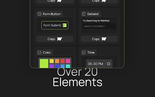 Webflow DOM Element by Flowscriipt  from Chrome web store to be run with OffiDocs Chromium online