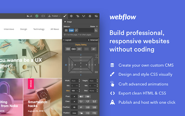 Webflow Website Builder  from Chrome web store to be run with OffiDocs Chromium online