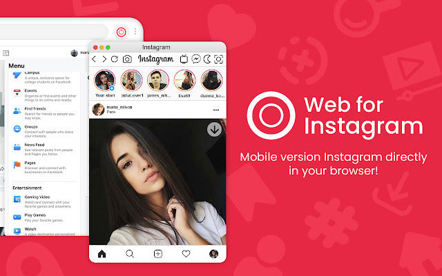 Web for Instagram™  from Chrome web store to be run with OffiDocs Chromium online