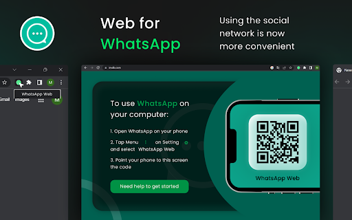 Web for WhatsApp  from Chrome web store to be run with OffiDocs Chromium online