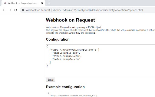 Webhook on Request  from Chrome web store to be run with OffiDocs Chromium online