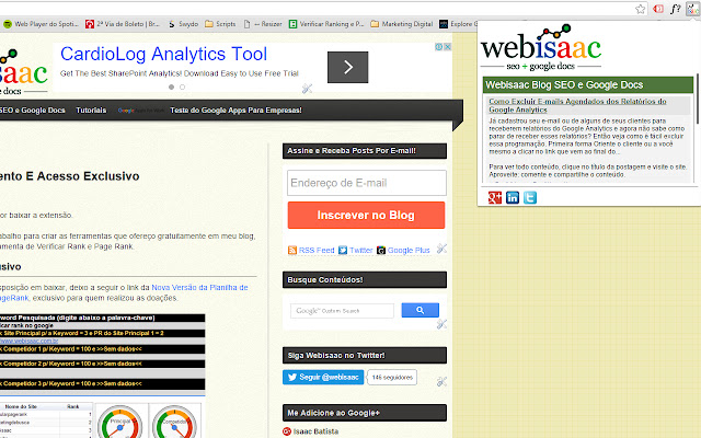 Webisaac Blog  from Chrome web store to be run with OffiDocs Chromium online