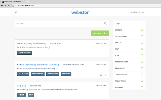 Webistor  from Chrome web store to be run with OffiDocs Chromium online
