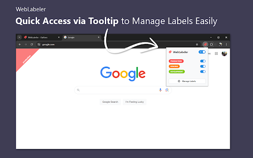 WebLabeler: Environment Marker  Indicator  from Chrome web store to be run with OffiDocs Chromium online