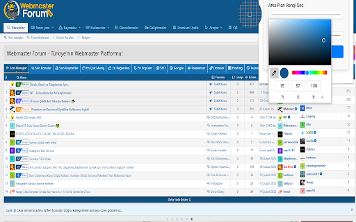 Webmaster Forum  from Chrome web store to be run with OffiDocs Chromium online