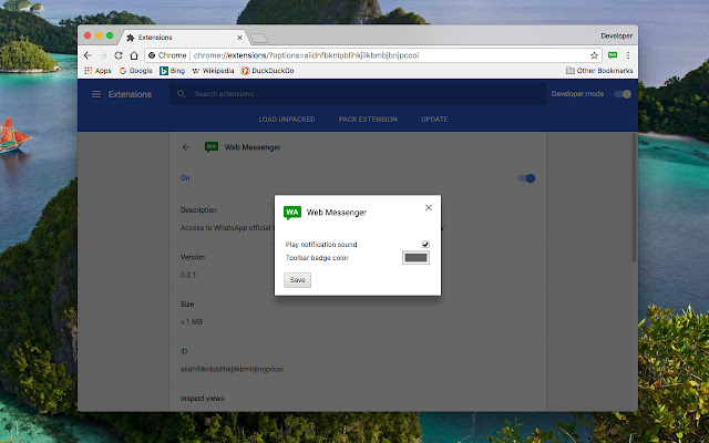 Web Messenger  from Chrome web store to be run with OffiDocs Chromium online