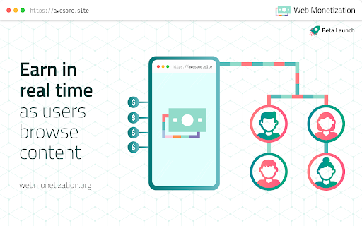 Web Monetization  from Chrome web store to be run with OffiDocs Chromium online