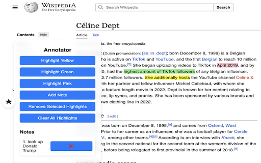 Web Page Annotator  from Chrome web store to be run with OffiDocs Chromium online