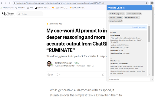 WebPage Chat  from Chrome web store to be run with OffiDocs Chromium online