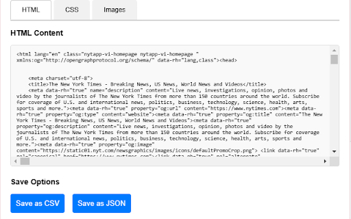 Webpage Data Analyzer  from Chrome web store to be run with OffiDocs Chromium online