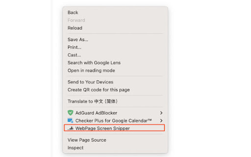 WebPage Screen Snipper  from Chrome web store to be run with OffiDocs Chromium online