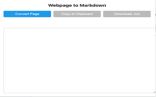 Webpage to Markdown  from Chrome web store to be run with OffiDocs Chromium online
