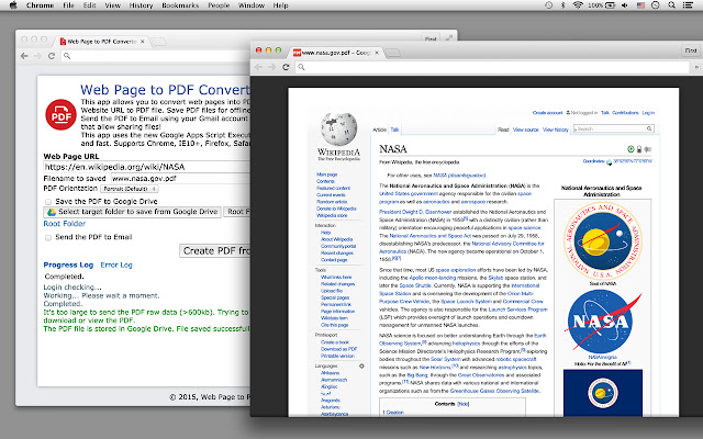 Web Page to PDF Converter  from Chrome web store to be run with OffiDocs Chromium online