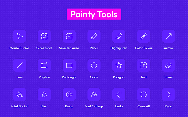 Web paint tool by Painty  from Chrome web store to be run with OffiDocs Chromium online