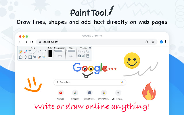 Web Paint Tool wird online aus dem Chrome-Webshop abgerufen, um mit OffiDocs Chromium online ausgeführt zu werden