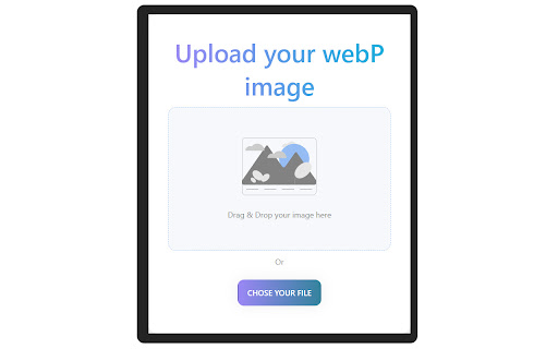 WebP to JPEG image converter from Chrome web store to be run with OffiDocs Chromium online WebP to JPEG image converter from Chrome web store to be run with OffiDocs Chromium online