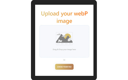 WebP to PNG image converter  from Chrome web store to be run with OffiDocs Chromium online