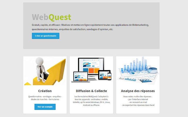 Webquest : web survey  from Chrome web store to be run with OffiDocs Chromium online