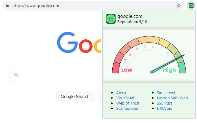 Web Risk Info  from Chrome web store to be run with OffiDocs Chromium online