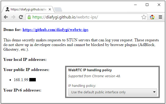 WebRTC Sızıntısını Önleme Chrome web mağazasından OffiDocs Chromium çevrimiçi ile çalıştırılacak geçiş
