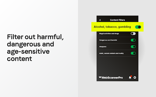 WebScannerPro – Online Privacy Essentials  from Chrome web store to be run with OffiDocs Chromium online