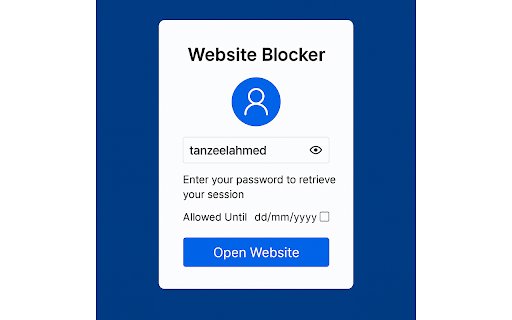 Website Blocker | Parental Control  from Chrome web store to be run with OffiDocs Chromium online