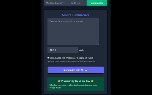 Website Blocker  Productivity Suite  from Chrome web store to be run with OffiDocs Chromium online