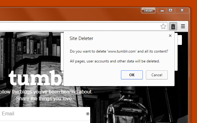 Website Deleter  from Chrome web store to be run with OffiDocs Chromium online