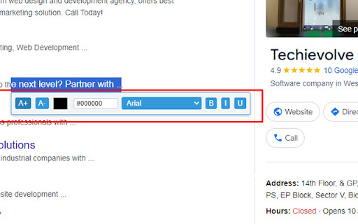 Website Editor  from Chrome web store to be run with OffiDocs Chromium online