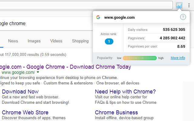 Website Informer Addon  from Chrome web store to be run with OffiDocs Chromium online