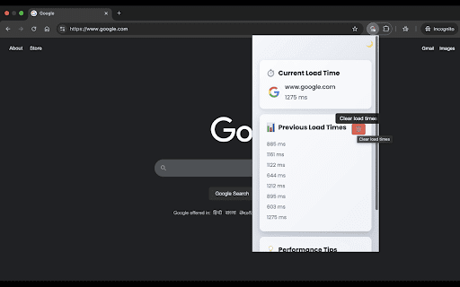 Website Load Time Checker  from Chrome web store to be run with OffiDocs Chromium online