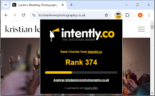 Website Rank Checker from Intently.co  from Chrome web store to be run with OffiDocs Chromium online
