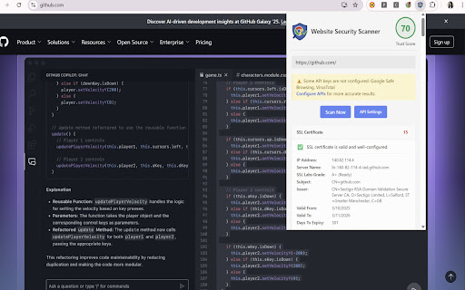 Website Security Scanner  from Chrome web store to be run with OffiDocs Chromium online