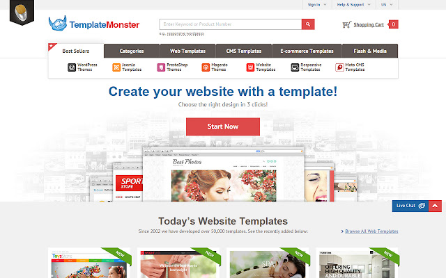 Website Templates Web Template Monster  from Chrome web store to be run with OffiDocs Chromium online