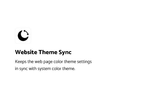Website Theme Sync  from Chrome web store to be run with OffiDocs Chromium online