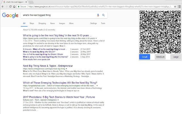 Website to QR code  from Chrome web store to be run with OffiDocs Chromium online