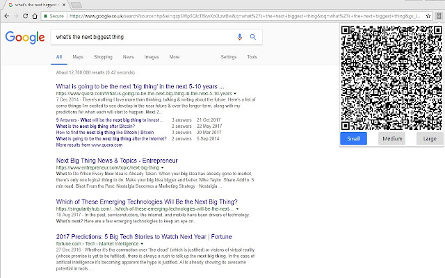 Web サイトを Chrome ウェブストアから QR コードに変換し、OffiDocs Chromium online で実行する