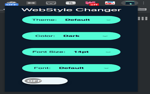 Webstyle Changer  from Chrome web store to be run with OffiDocs Chromium online