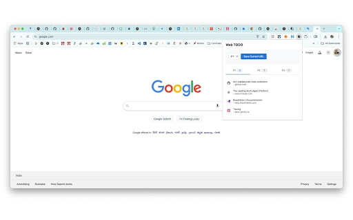 Web TODO  from Chrome web store to be run with OffiDocs Chromium online