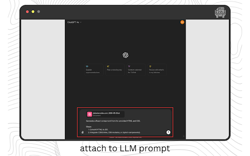 WebToLLM  from Chrome web store to be run with OffiDocs Chromium online