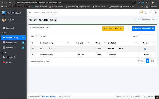 Webtrove Bookmark Manager  from Chrome web store to be run with OffiDocs Chromium online